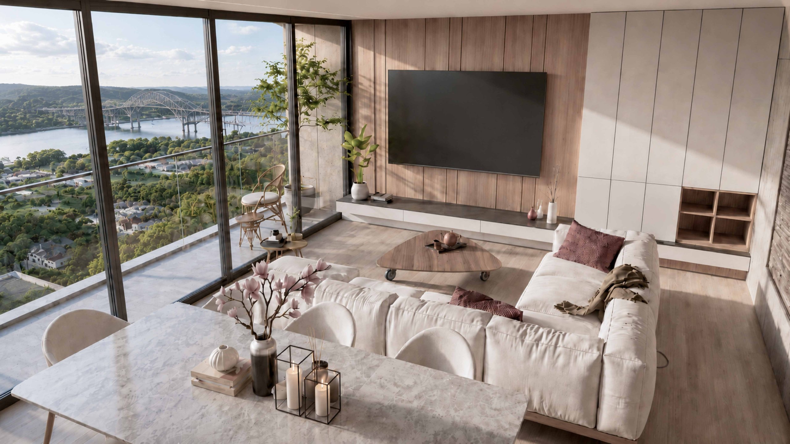 Sala con vista al dosel y al Puente de las Américas